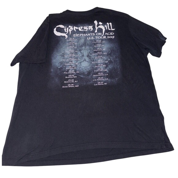 Elephants On Acid 2019 Cypress Hill Band Tee Mens XXL Tour Graphic Tee Hip Hop - Picture 5 of 7